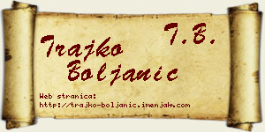 Trajko Boljanić vizit kartica